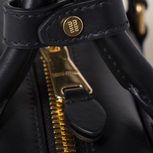 Arcadie Leather Small Handbag Black