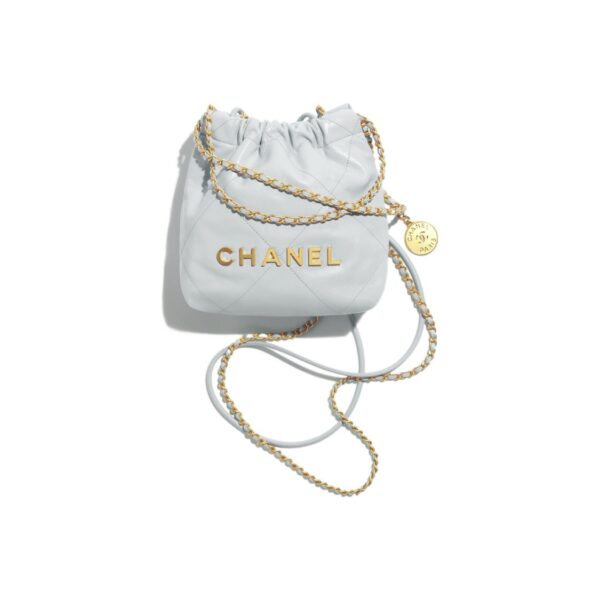 CHANEL 22 MINI HANDBAG LIGHT BLUE