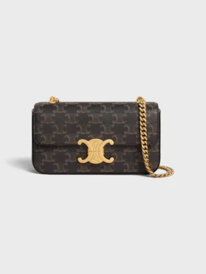 CHAIN SHOULDER BAG CLAUDE IN TRIOMPHE CANVAS