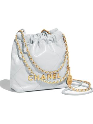 CHANEL 22 MINI HANDBAG LIGHT BLUE