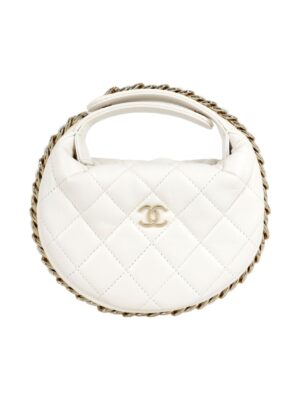 CHANEL 23C POUCH EVENING BAG WHITE