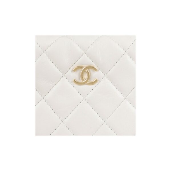 CHANEL 23C POUCH EVENING BAG WHITE
