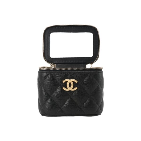 CHANEL 23P LIPSTICK BOX WITH CHAIN BLACK