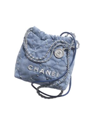 CHANEL MINI 22 HANDBAG DENIM WITH RIVET