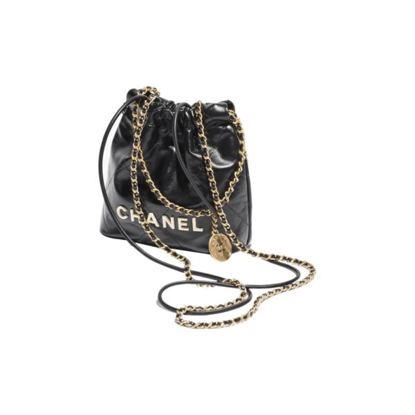 CHANEL 22 MINI HANDBAG WHITE LOGO