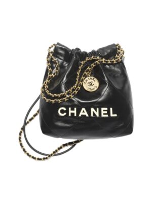 CHANEL 22 MINI HANDBAG WHITE LOGO