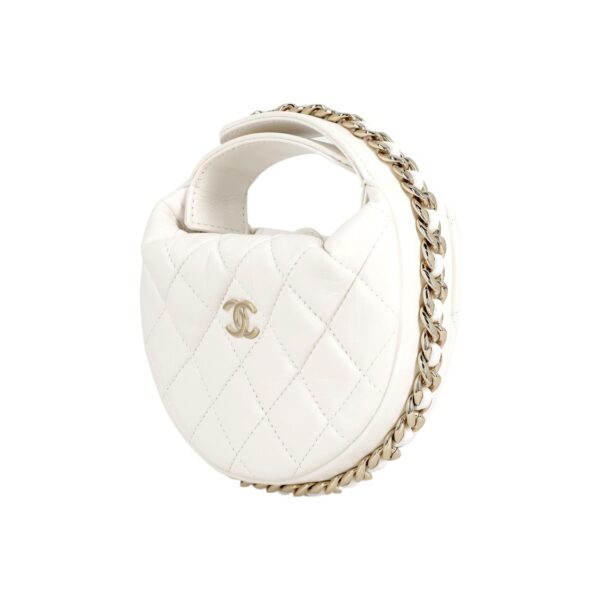 CHANEL 23C POUCH EVENING BAG WHITE
