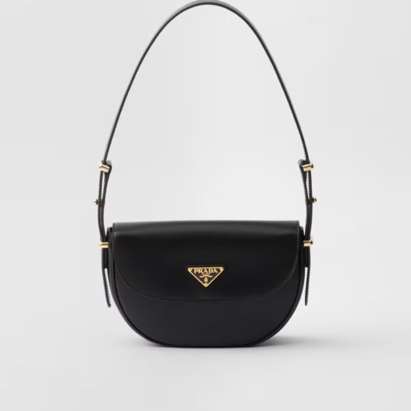 Prada Arqué flip leather shoulder bag
