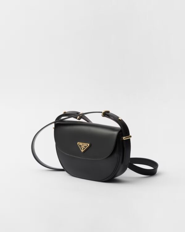 Prada Arqué flip leather shoulder bag